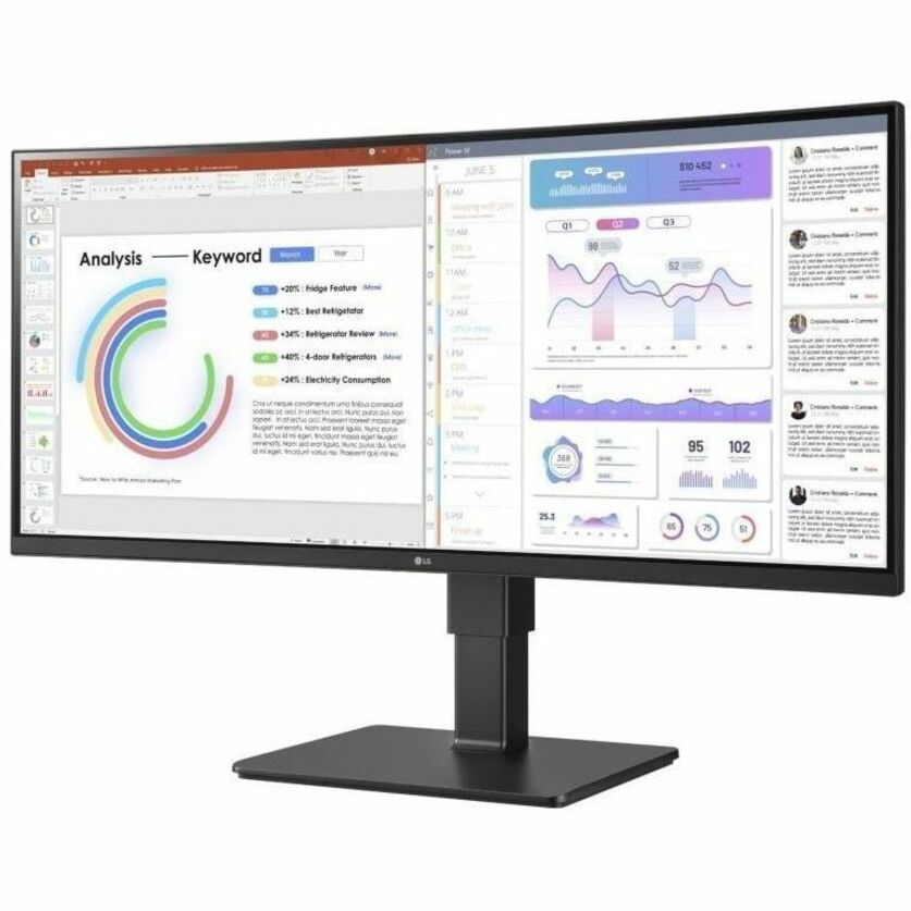 LG Electronics 34BQ77QE-B 34-Inch Curved WQHD IPS Monitor with HDR10 and USB-C