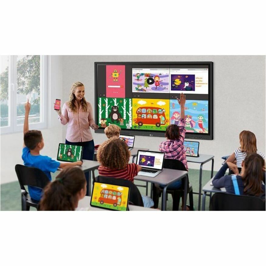 LG CreateBoard 75TR3DK-B Collaboration Display - 75-Inch UHD Multi-Touch Interactive Screen with Wireless ScreenShare and Educational Tools
