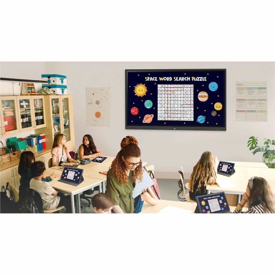 LG CreateBoard 75TR3DK-B Collaboration Display - 75-Inch UHD Multi-Touch Interactive Screen with Wireless ScreenShare and Educational Tools