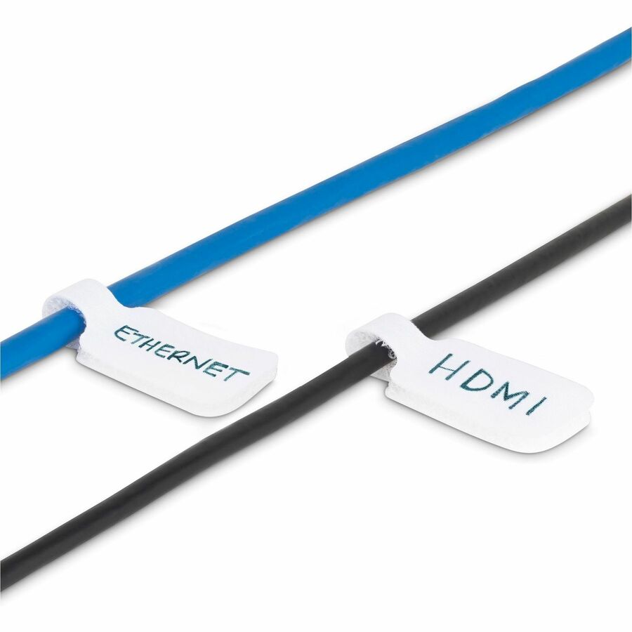 StarTech.com 3.5-inch Hook-to-Hook Cable Labels, 100 Pack - Reusable Wire & Cable Management Tags in White