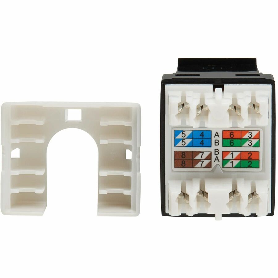 Eaton Tripp Lite Series Cat6a Keystone Jacks - 25 Pack with PoE++ Support and European/NA Punchdown Compatibility