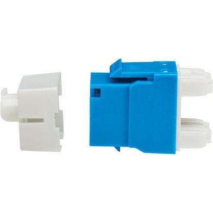 Eaton Tripp Lite Series Cat6a Keystone Jacks (10 Pack) with PoE++ Support - Blue RJ45 Ethernet Connectors for High-Speed Networks
