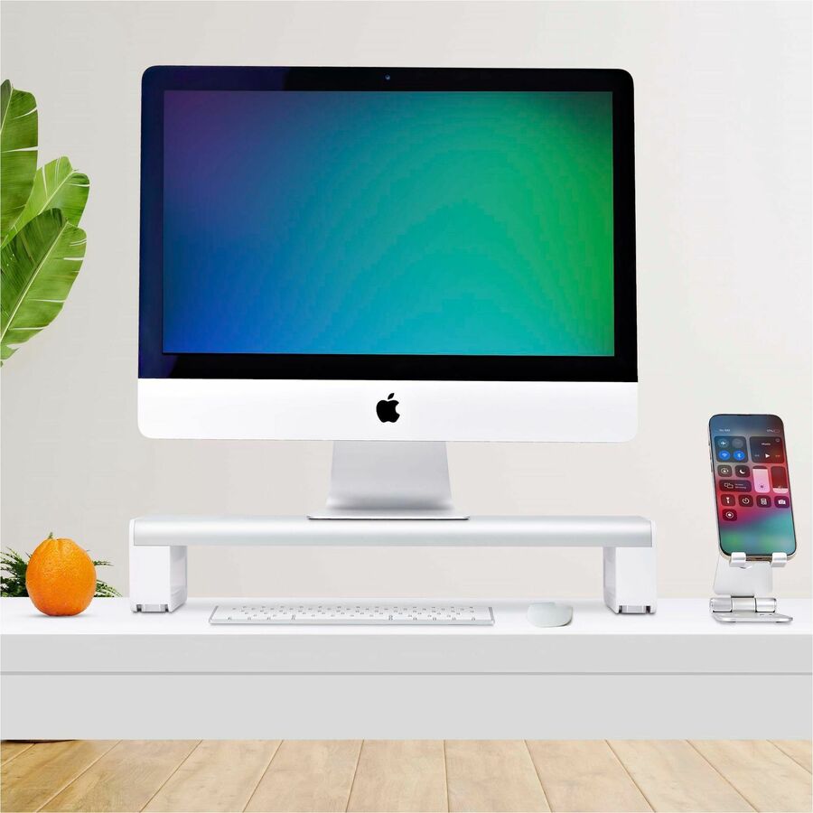 StarTech.com Ergonomic Monitor Riser Stand – Elevate Displays Up to 33 lbs for Better Comfort and Desk Organization
