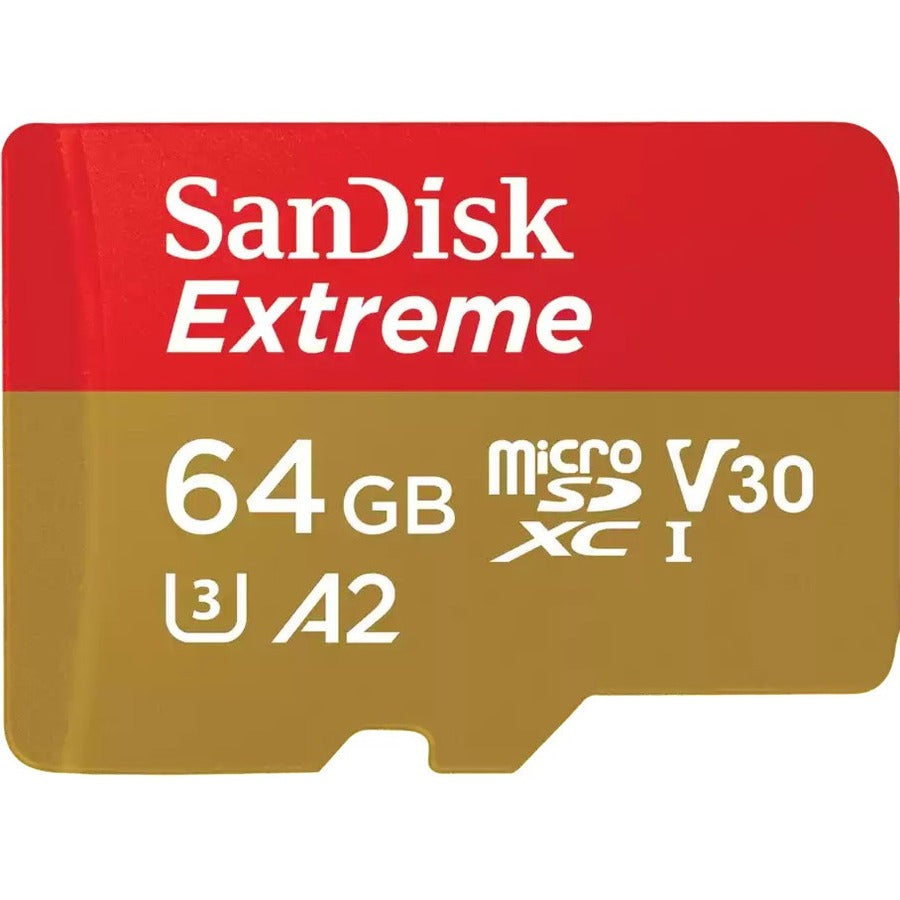 SanDisk Extreme 64GB microSDXC UHS-I Card with V30 and A2 Performance