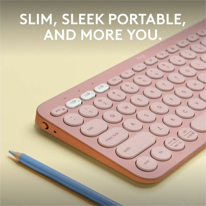 Logitech Pebble Keys 2 K380s Wireless Multi-Device Keyboard in Tonal Rose