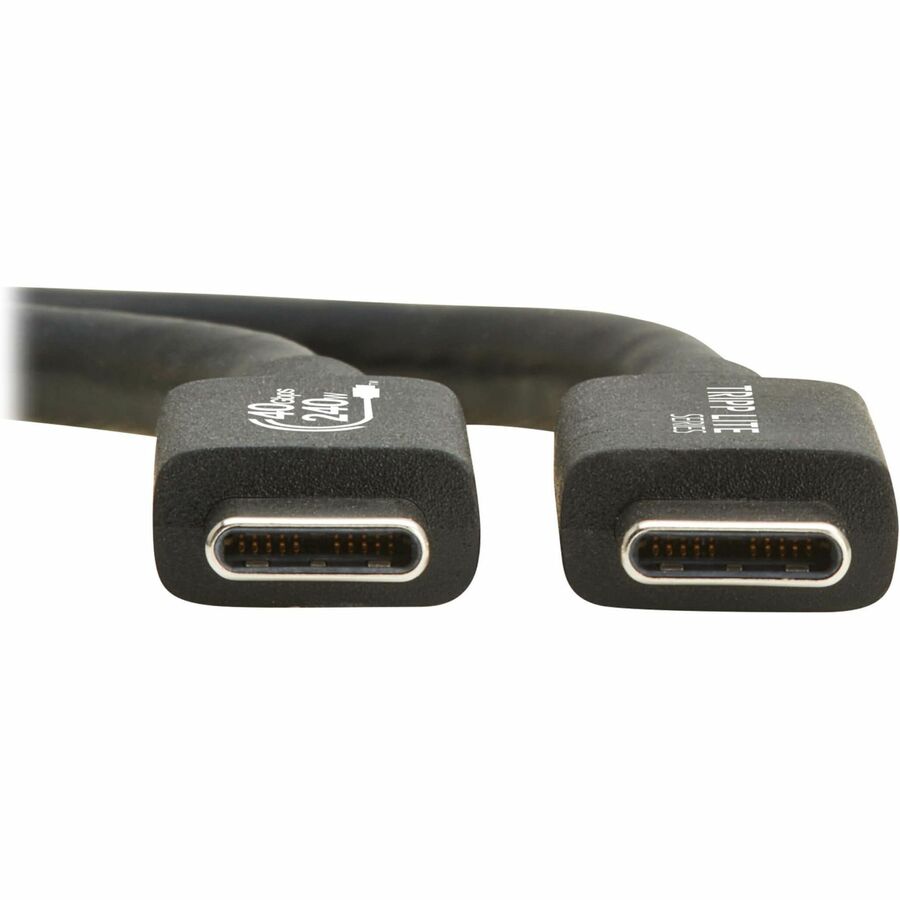 Eaton Tripp Lite Series USB4 40Gbps Cable (U521-1P2M-BK) – USB-C to USB-C, 8K 60Hz Video Streaming, 240W PD Charging, Black, 4 ft.