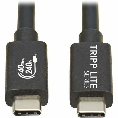 Eaton Tripp Lite Series USB4 40Gbps Cable (U521-1P2M-BK) – USB-C to USB-C, 8K 60Hz Video Streaming, 240W PD Charging, Black, 4 ft.