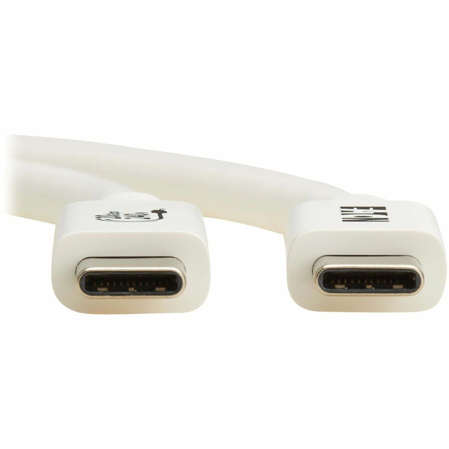 Eaton Tripp Lite Series USB4 20Gbps Cable (M/M) - USB-C to USB-C, 4K 60Hz, 240W PD Charging, White, 6.6 ft