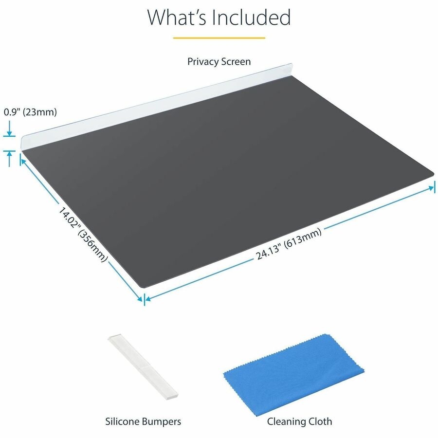 StarTech.com 27-inch 16:9 Acrylic Hanging Privacy Screen Filter for Monitors