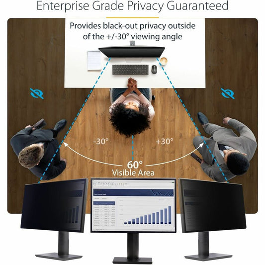 StarTech.com 24-inch 16:9 Acrylic Hanging Privacy Screen Filter for Monitors