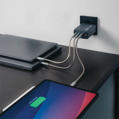 Verbatim 240W 4-Port GaN Wall Charger with USB-C Power Delivery and Quick Charge for Fast Device Charging