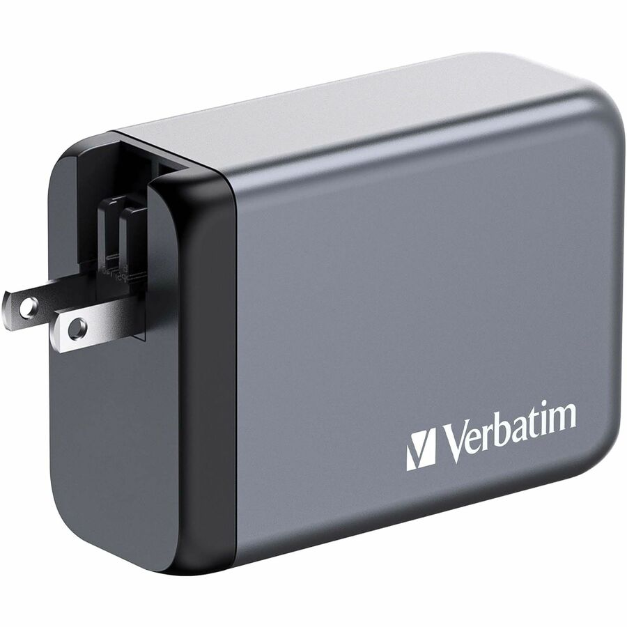 Verbatim 240W 4-Port GaN Wall Charger with USB-C Power Delivery and Quick Charge for Fast Device Charging