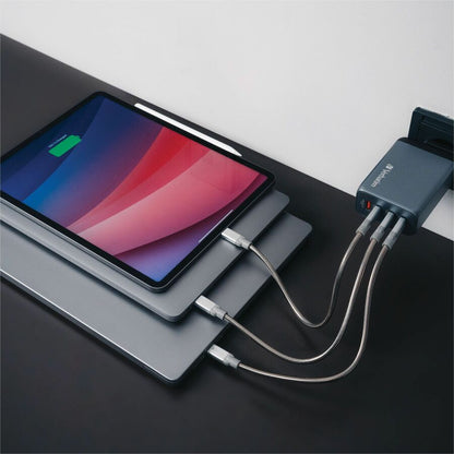 Verbatim 240W 4-Port GaN Wall Charger with USB-C Power Delivery and Quick Charge for Fast Device Charging