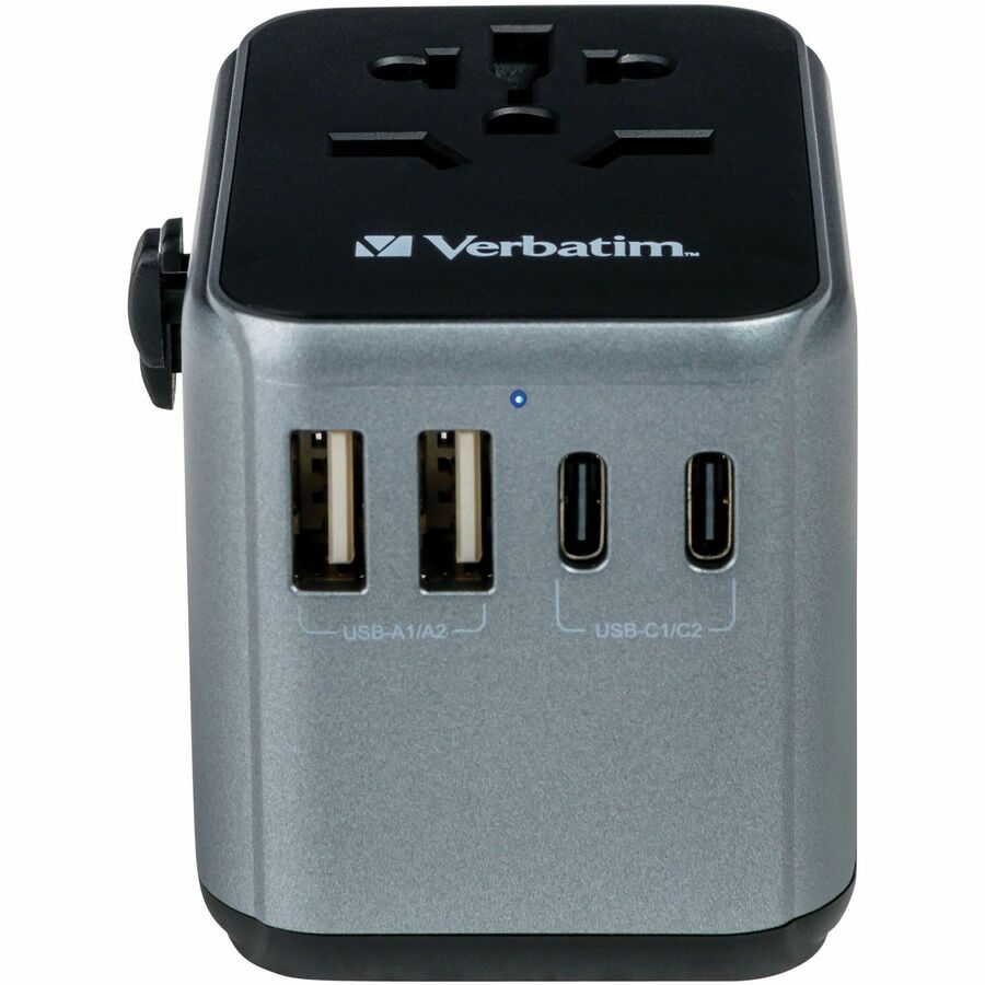 Verbatim UTA-03 Universal Travel Adapter 30W with USB-C and USB-A Ports