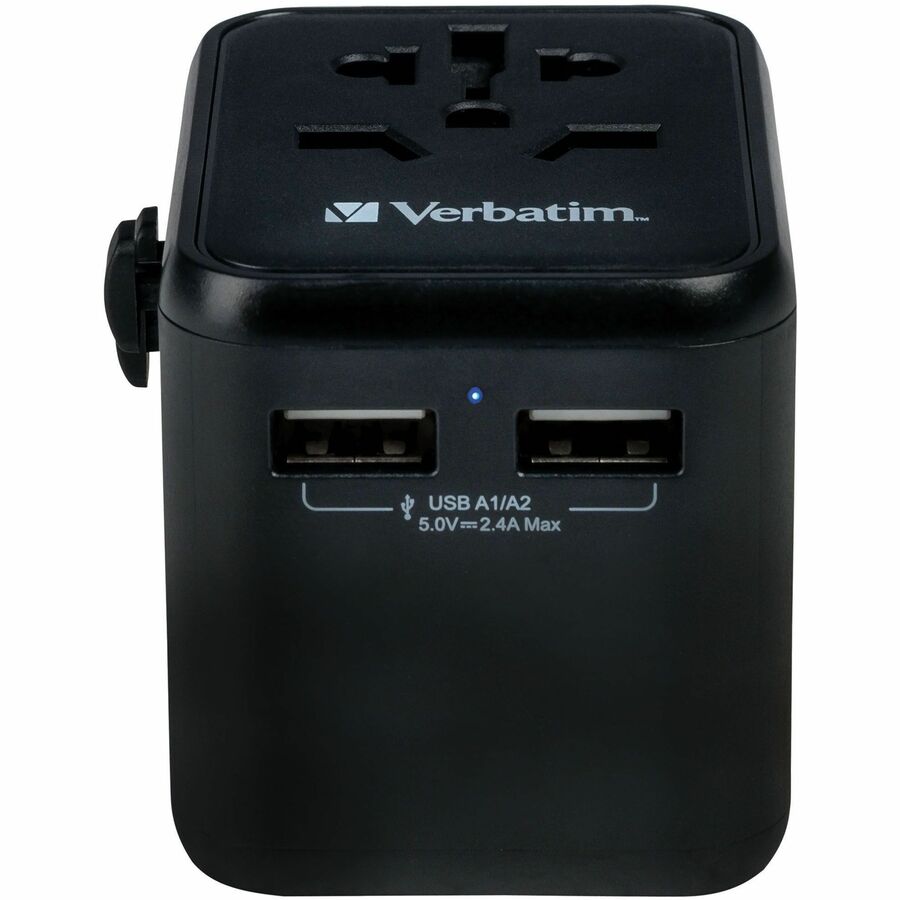 Verbatim UTA-01 Universal Travel Adapter 12W with USB-A Charging Ports