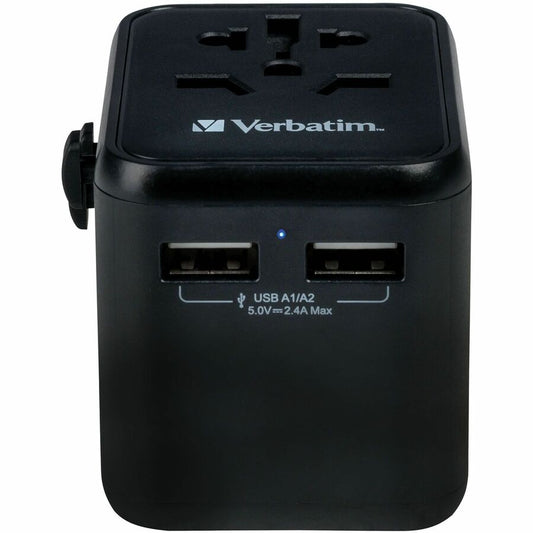 Verbatim UTA-01 Universal Travel Adapter 12W with USB-A Charging Ports