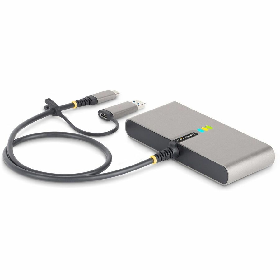 StarTech.com 2-Port USB-C Hub with Gigabit Ethernet, RS-232 Serial, and 100W Power Delivery Pass-Through (Part #5G2A1SGBB-USB-C-HUB)