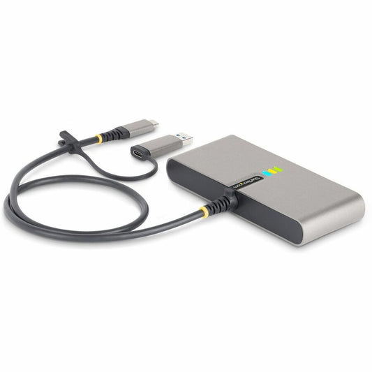 StarTech.com 2-Port USB-C Hub with Gigabit Ethernet, RS-232 Serial, and 100W Power Delivery Pass-Through (Part #5G2A1SGBB-USB-C-HUB)