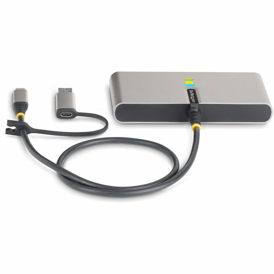 StarTech.com 2-Port USB-C Hub with Gigabit Ethernet, RS-232 Serial, and 100W Power Delivery Pass-Through (Part #5G2A1SGBB-USB-C-HUB)