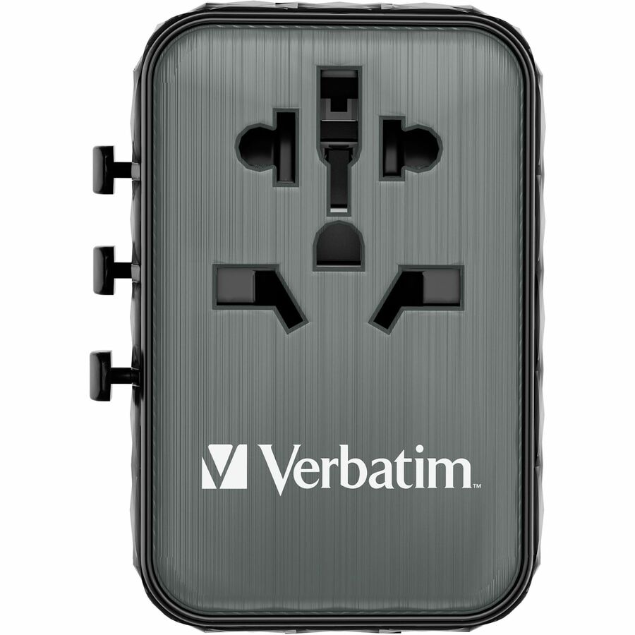 Verbatim UTA-05 GaN III Universal Travel Adapter 65W with USB-C and USB-A Ports
