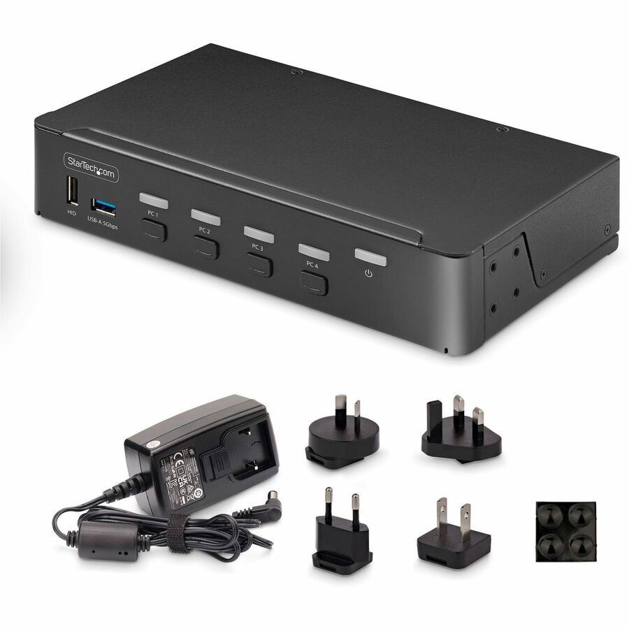 StarTech.com 4-Port DisplayPort KVM Switch with 4K 60Hz Support and USB 6 Ports