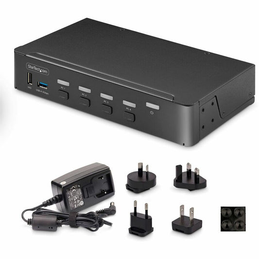 StarTech.com 4-Port DisplayPort KVM Switch with 4K 60Hz Support and USB 6 Ports