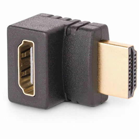 StarTech.com Down Angle HDMI 2.0 Adapter, Male to Female, 4K 60Hz, Port Saver for Wall-Mounted TVs and AV Cabinets