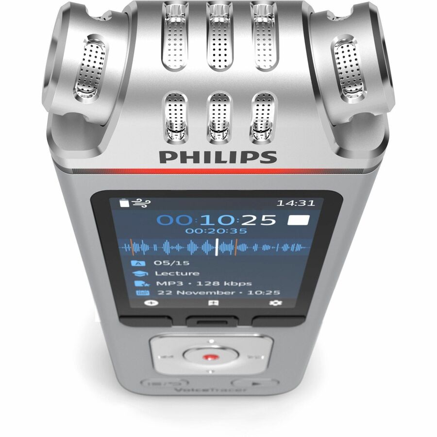 Philips Voice Tracer DVT4110 Digital Voice Recorder with 8GB Storage and Hi-Fi Microphones