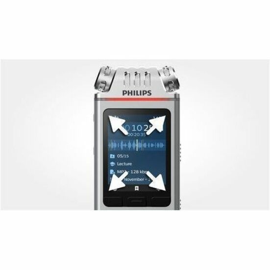 Philips Voice Tracer DVT4110 Digital Voice Recorder with 8GB Storage and Hi-Fi Microphones
