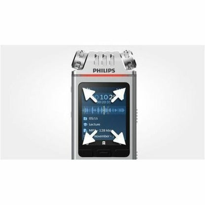 Philips Voice Tracer DVT4110 Digital Voice Recorder with 8GB Storage and Hi-Fi Microphones