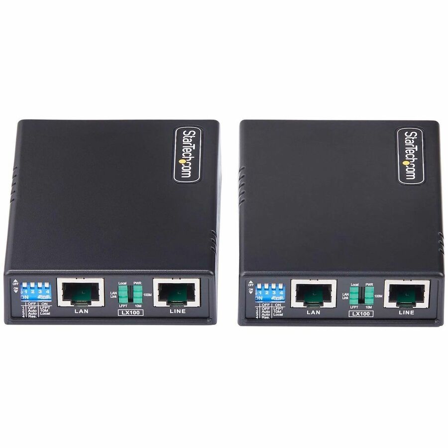StarTech.com 10/100 Ethernet Extender Kit - Up to 0.5 miles (800 meters) Long-Range LAN Over Single or Dual Pair UTP