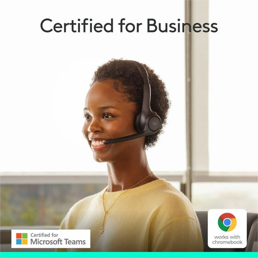 Logitech Zone 305 Wireless Bluetooth Headset for Business with Noise-Canceling Microphone