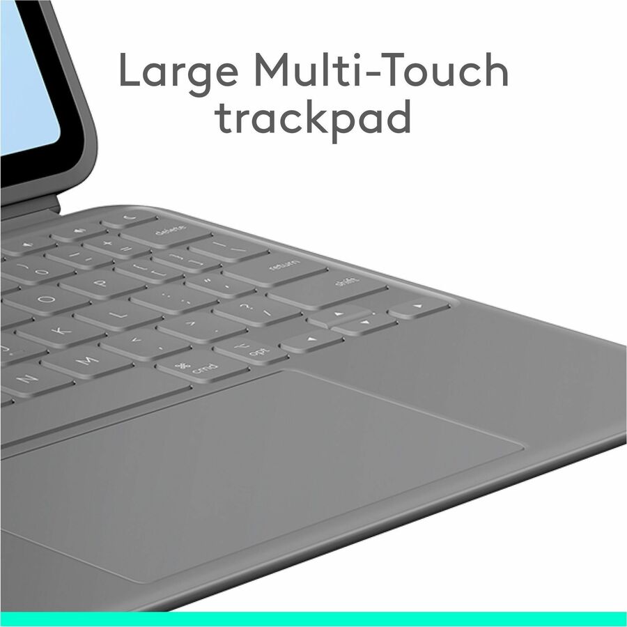 Logitech Combo Touch for iPad Air 11-inch (M2 & M3) and 5th Gen - Oxford Gray Keyboard Case with Detachable Backlit Keyboard and Kickstand