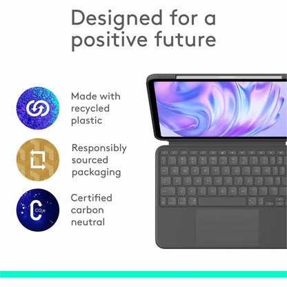 Logitech Combo Touch Keyboard Case for iPad Pro 11-inch (2024 & 2025) – Detachable Backlit Keyboard with Adjustable Kickstand in Graphite