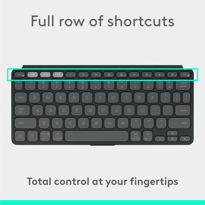 Logitech Keys-To-Go 2 Portable Bluetooth Keyboard for Tablets and Phones - Slim, Recycled Plastic Design in Graphite