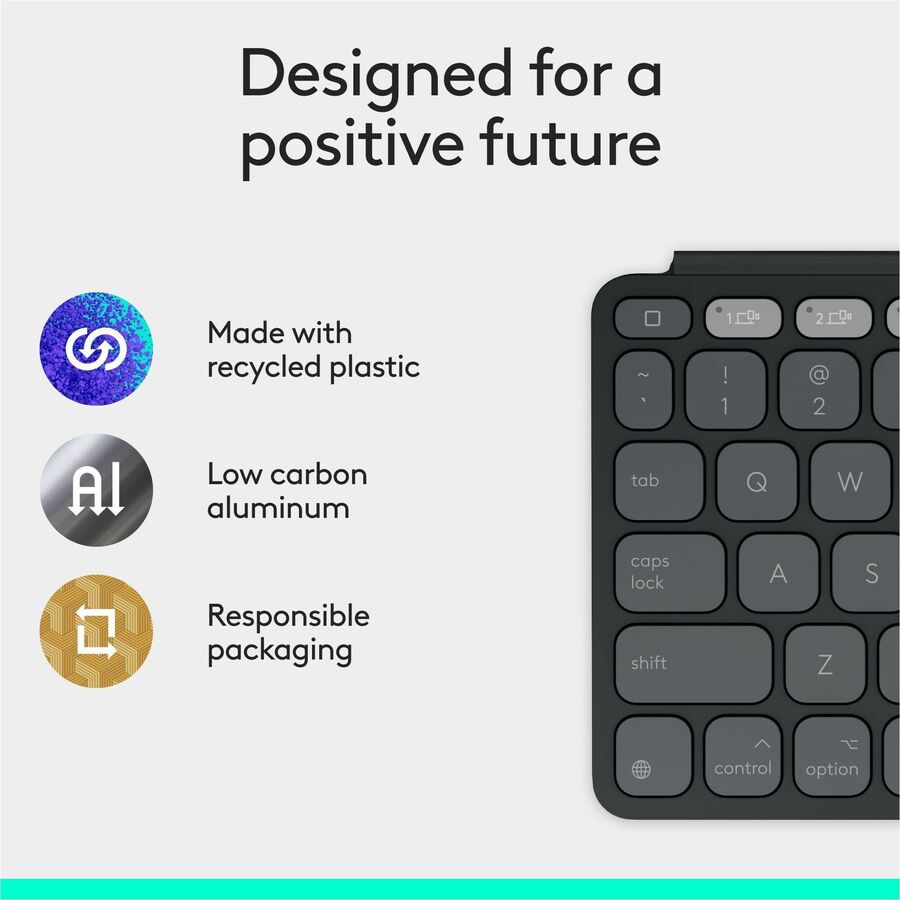 Logitech Keys-To-Go 2 Portable Wireless Keyboard with Built-in Cover for iPad, iPhone, Mac, and Apple TV - Graphite