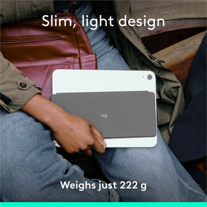 Logitech Keys-To-Go 2 Portable Wireless Keyboard with Built-in Cover for iPad, iPhone, Mac, and Apple TV - Graphite