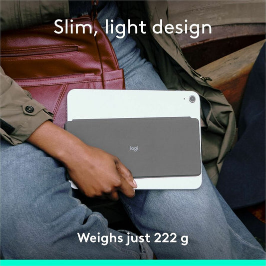 Logitech Keys-To-Go 2 Portable Wireless Keyboard with Built-in Cover for iPad, iPhone, Mac, and Apple TV - Graphite