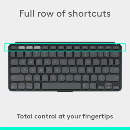 Logitech Keys-To-Go 2 Portable Wireless Keyboard with Built-in Cover for iPad, iPhone, Mac, and Apple TV - Graphite