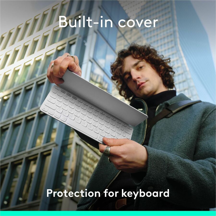 Logitech Keys-To-Go 2 Portable Wireless Keyboard for iPad and Apple Devices - Pale Gray