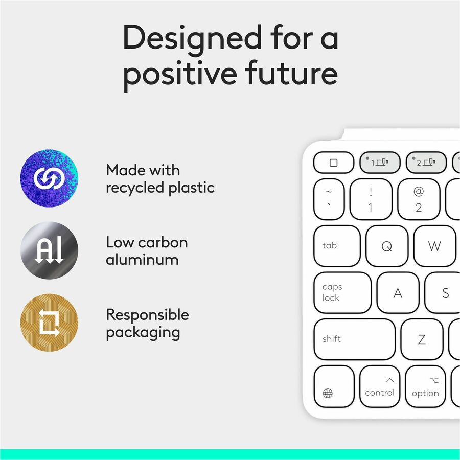 Logitech Keys-To-Go 2 Portable Wireless Keyboard for iPad and Apple Devices - Pale Gray