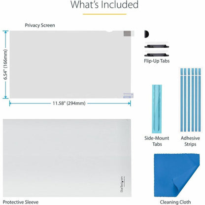 StarTech.com 13.3-inch Flip-Up Privacy Screen with Touch for Laptops - Anti-Glare Blue Light Filter