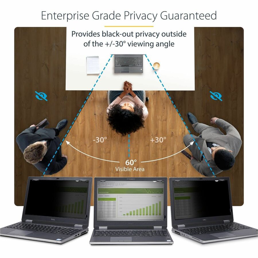 StarTech.com 14-inch 16:10 Flip-Up Privacy Screen with Touch and Blue Light Filter