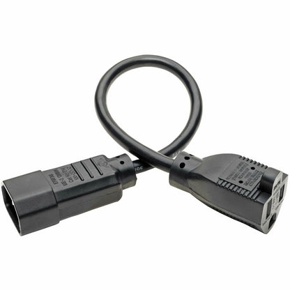 Eaton Tripp Lite Series NEMA 5-15R to C14 Computer Power Cable – 1 ft. (0.3 m), 13A, 125V, Black