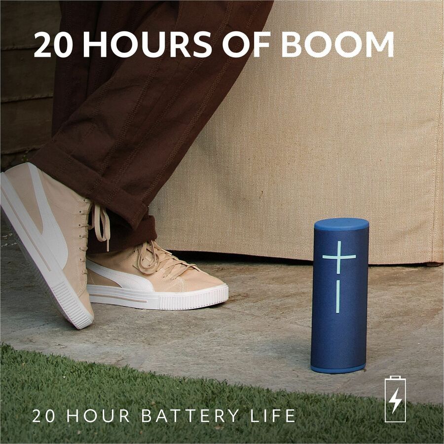 Ultimate Ears MEGABOOM 4 Portable Waterproof Bluetooth Speaker with Thundering Bass and 20-Hour Battery - Black
