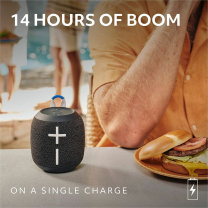 Ultimate Ears WONDERBOOM 4 Portable Waterproof Bluetooth Speaker with 360-Degree Sound and Big Bass - Black