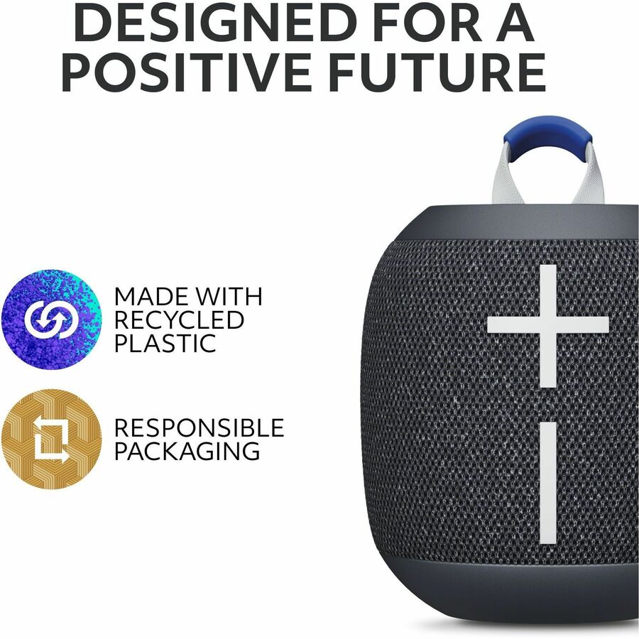 Ultimate Ears WONDERBOOM 4 Portable Waterproof Bluetooth Speaker with 360-Degree Sound and Big Bass - Black