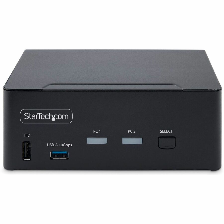 StarTech.com 2-Port Dual-DisplayPort 1.4 KVM Switch with 8K 60Hz Support – Supports Dual USB 3.2 Ports and Hotkey Control