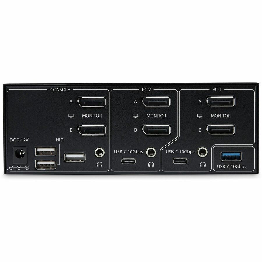 StarTech.com 2-Port Dual-DisplayPort 1.4 KVM Switch with 8K 60Hz Support – Supports Dual USB 3.2 Ports and Hotkey Control