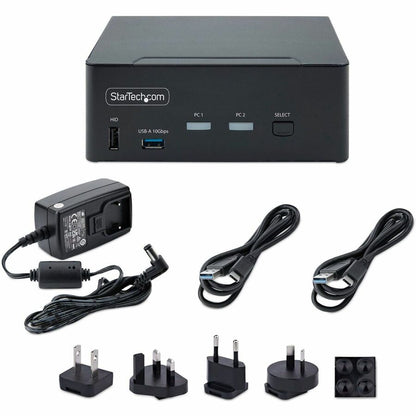 StarTech.com 2-Port Dual-DisplayPort 1.4 KVM Switch with 8K 60Hz Support – Supports Dual USB 3.2 Ports and Hotkey Control